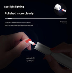 Electric nail file for shaping and buffing nails