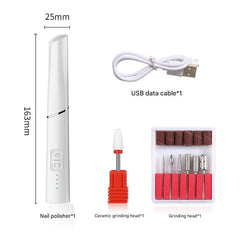 Quiet electric nail polishing device