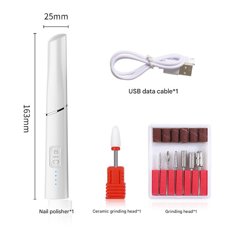 Quiet electric nail polishing device