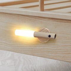 Rechargeable LED night light in hallway