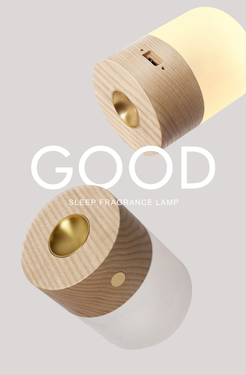 Wood Finish LED Night Light with Touch Control - Image 2