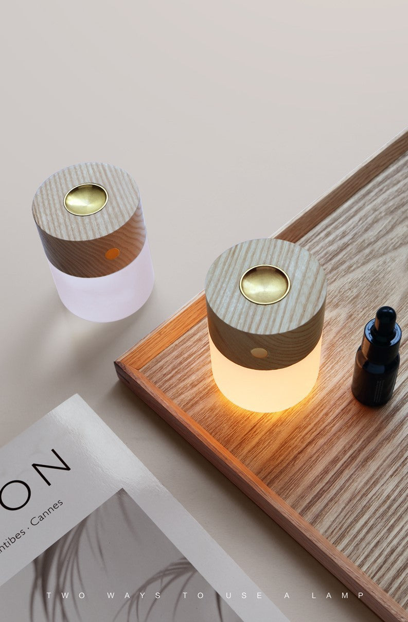 Stylish Touch Control Wood Finish Night Light - Image 9