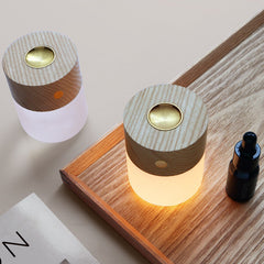 Wood Finish LED Night Light with Touch Control - Image 2