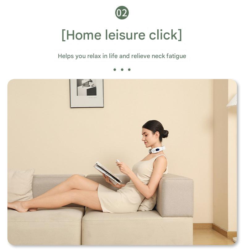neck massager in use by a customer