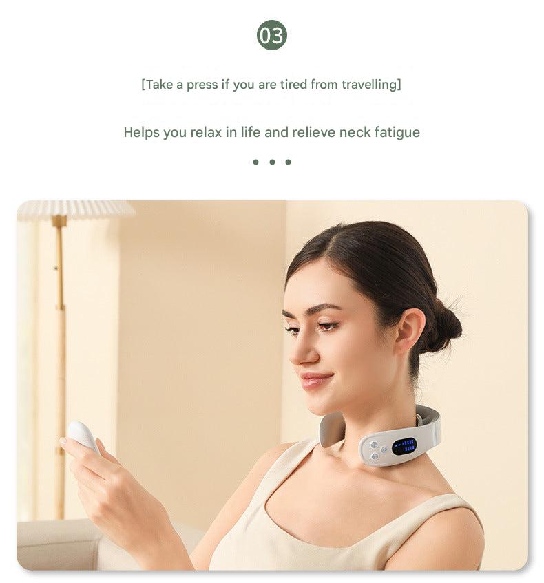 close up of the neck massager control panel