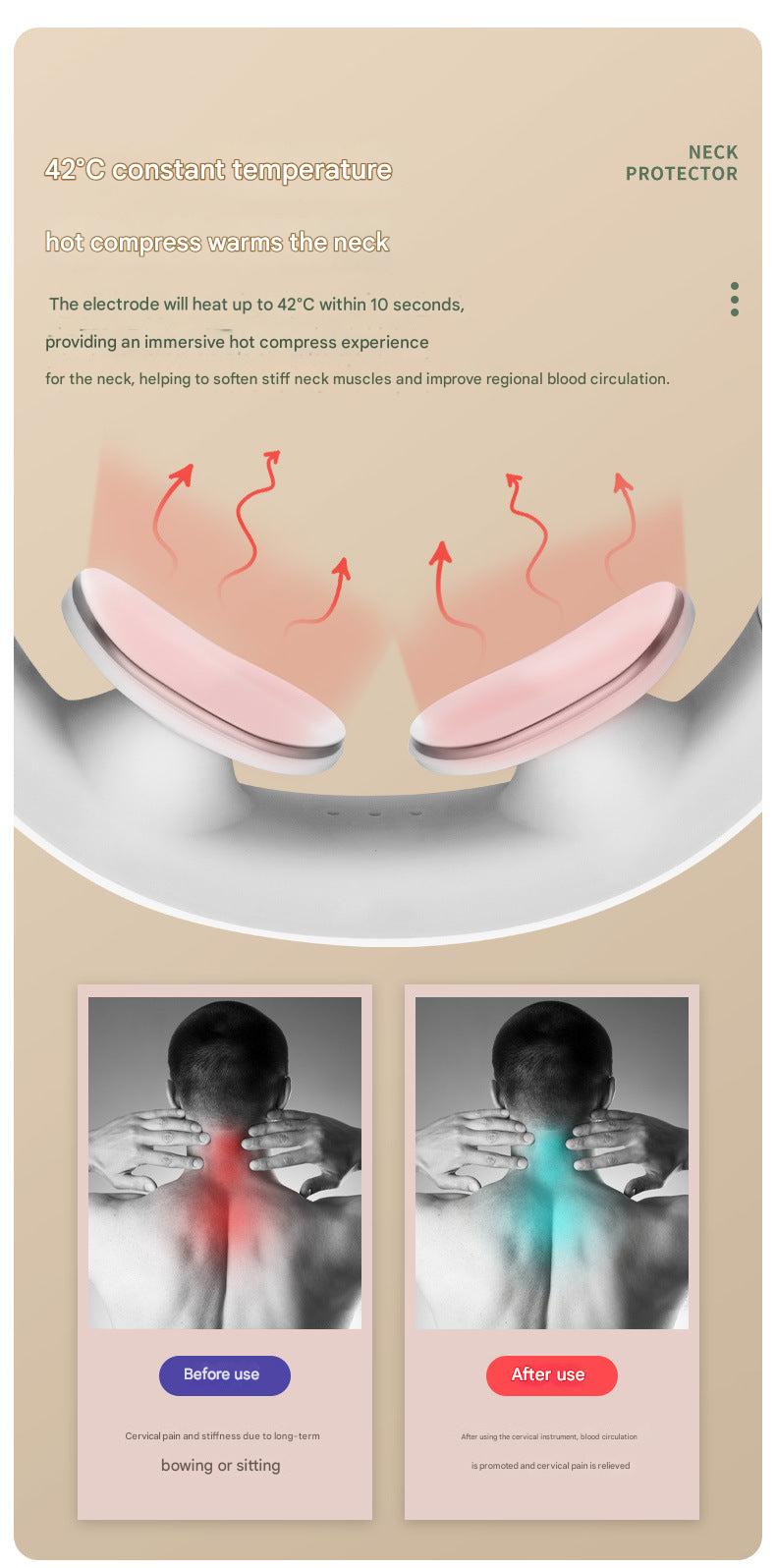 neck massager with comforting padding
