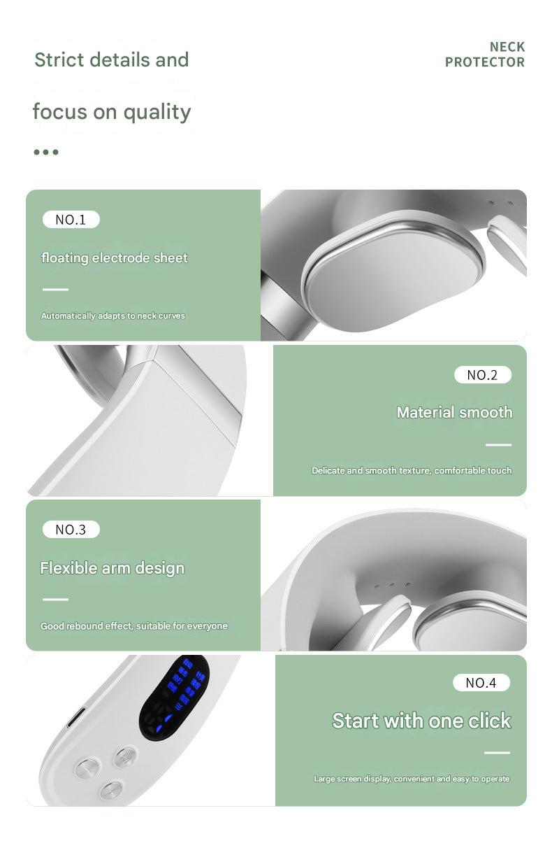 close up of the neck massager control panel