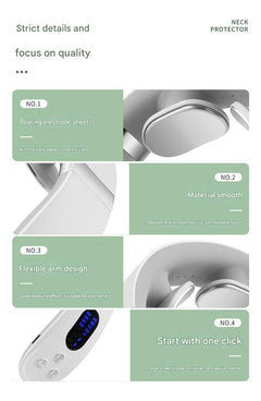 close up of the neck massager control panel