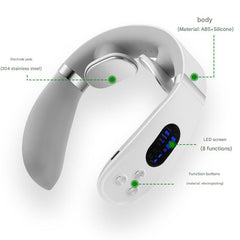 close up of the neck massager control panel