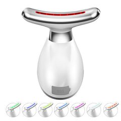 KAKUSAN neck massager in use during a skincare routine