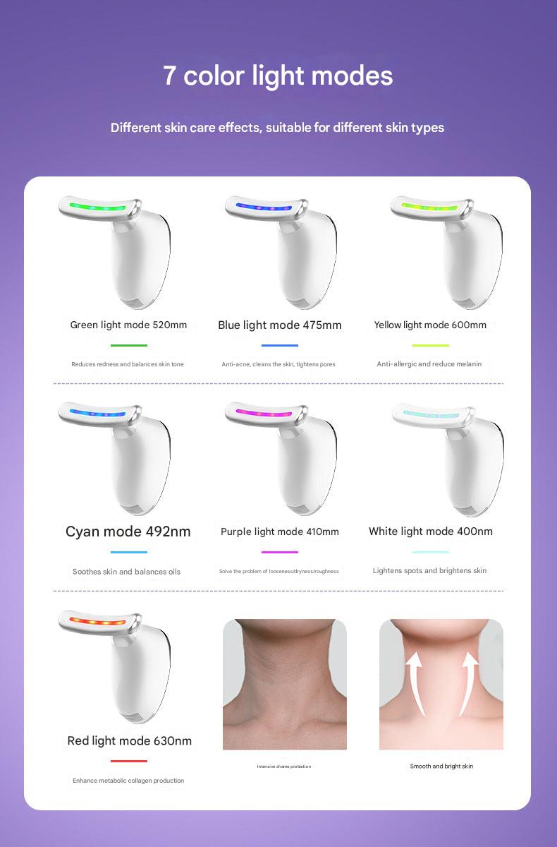 KAKUSAN neck massager in use during a skincare routine