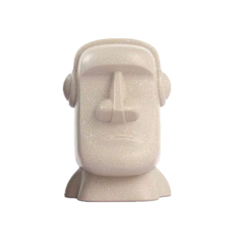 Easter Island Moai Bluetooth speaker powered on