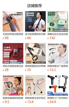 Multiple angles of neck massager device