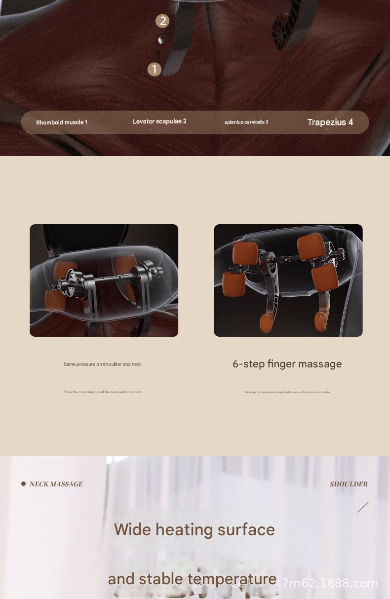 Close-up of beige neck and shoulder massager