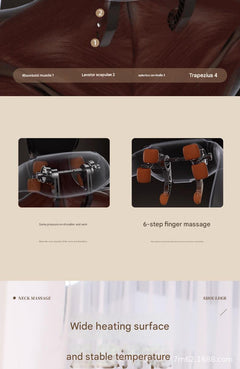Close-up of beige neck and shoulder massager