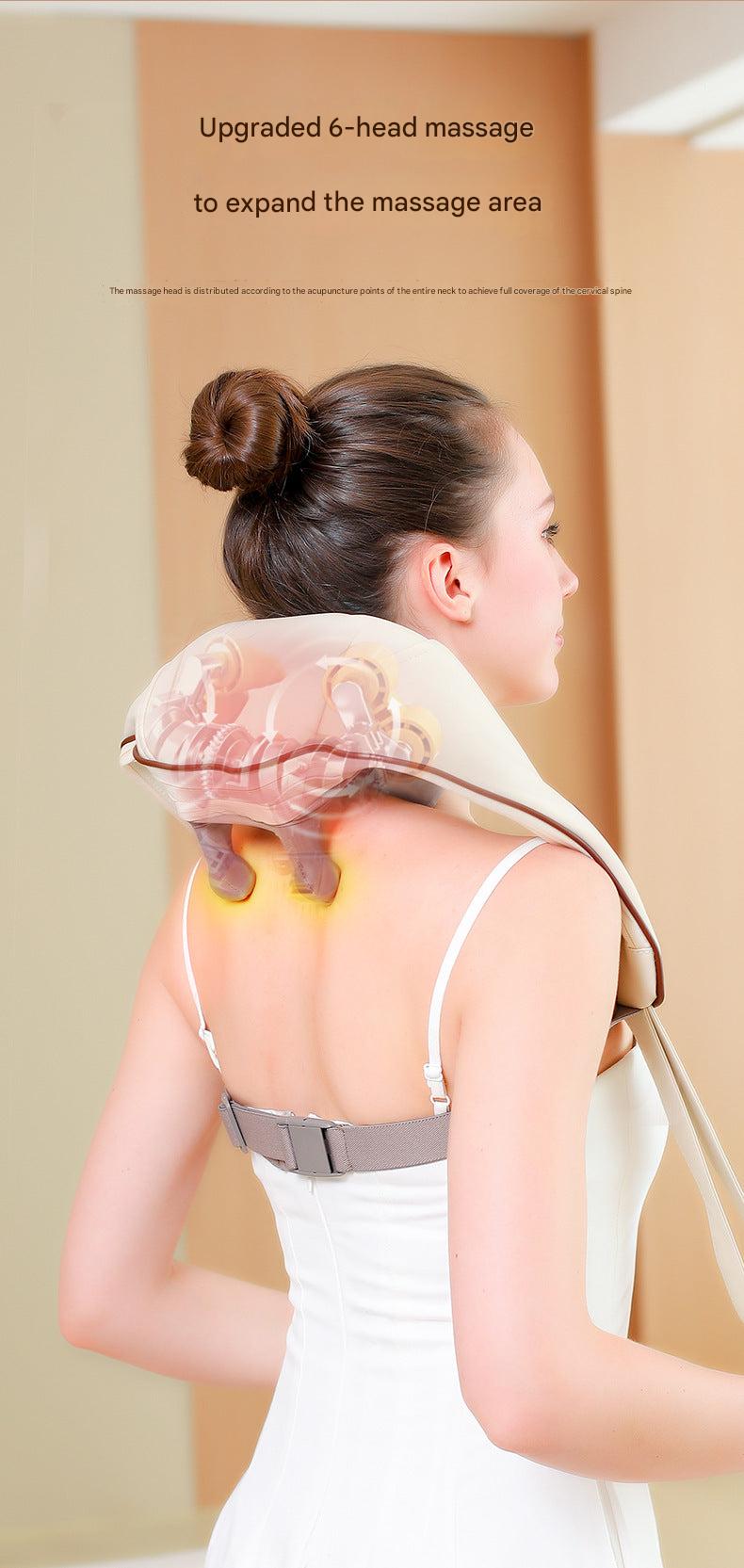 Massage heads of the neck massager