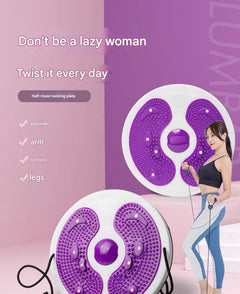 User exercising with the Magnetic Waist Twisting Disc