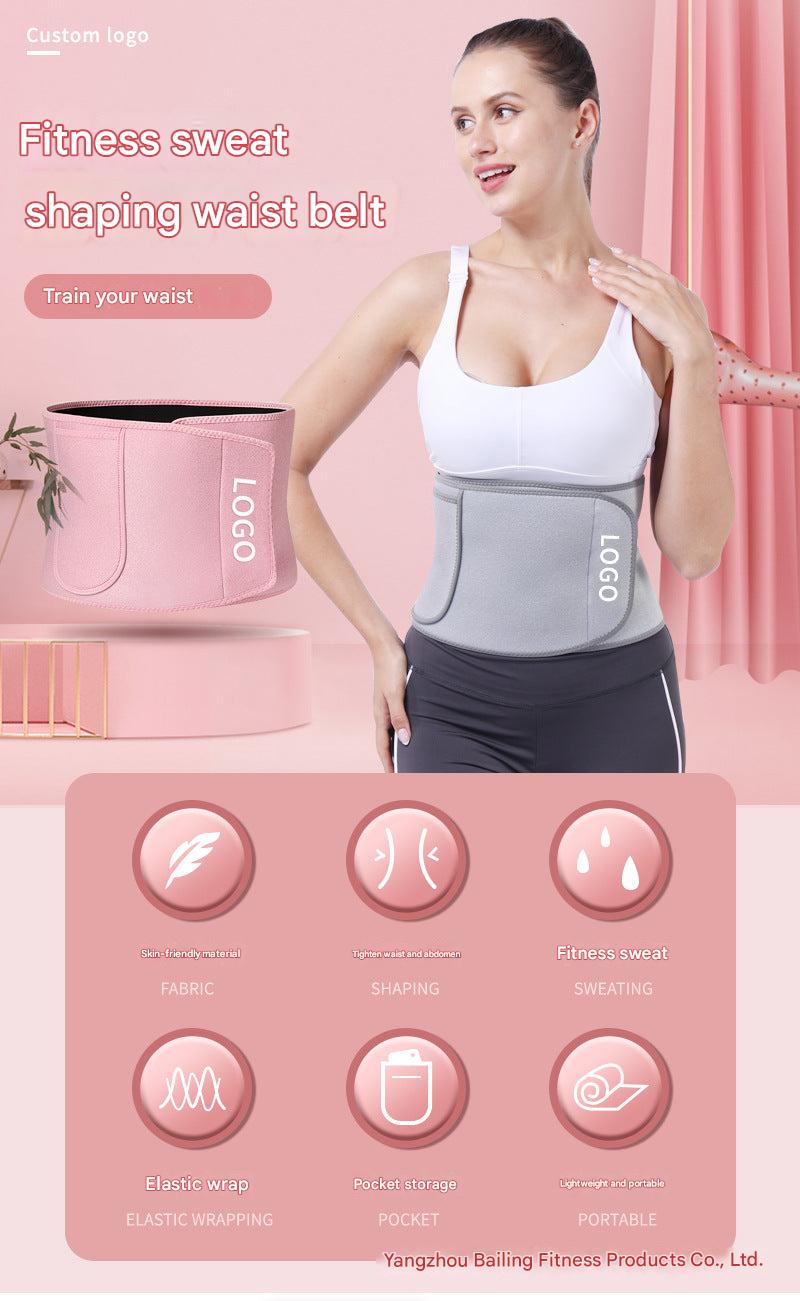 Packaging for fitness waist trainer showcased