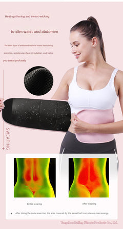Waist trainer worn during yoga routine