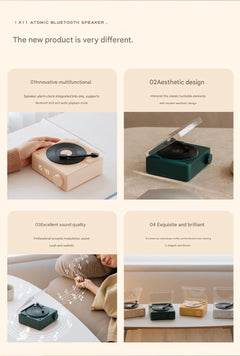 Retro Bluetooth Clock Speaker image 1