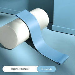 user demonstrating strength training with resistance band