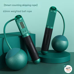 Smart Weighted Jump Rope front view in use