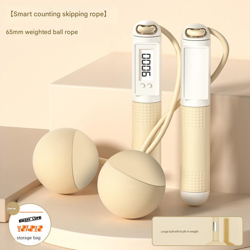 Close-up of Smart Weighted Jump Rope features