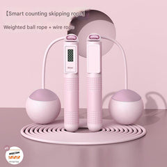 Smart Weighted Jump Rope front view in use