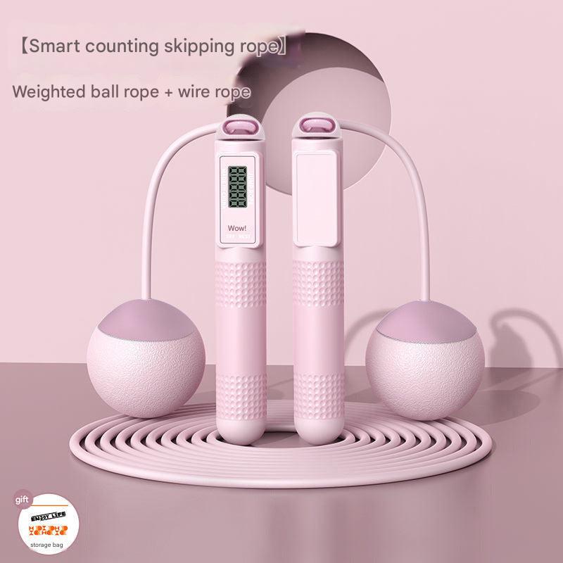 Smart Weighted Jump Rope front view in use