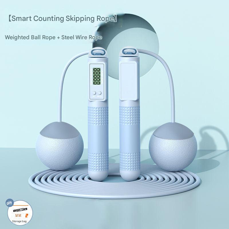 Close-up of Smart Weighted Jump Rope features