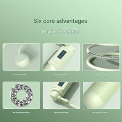 Close-up of Smart Weighted Jump Rope features