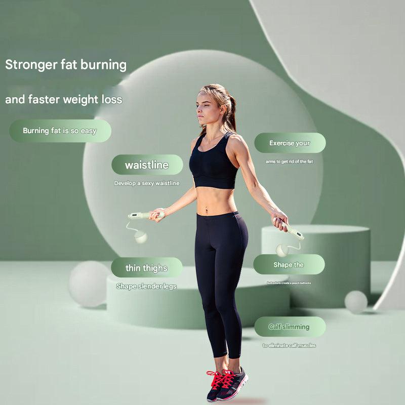 User demonstrating Smart Weighted Jump Rope