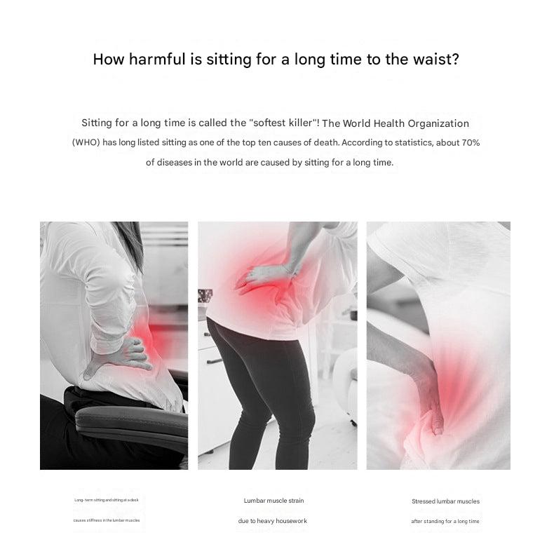 Different heat level settings of the massage belt