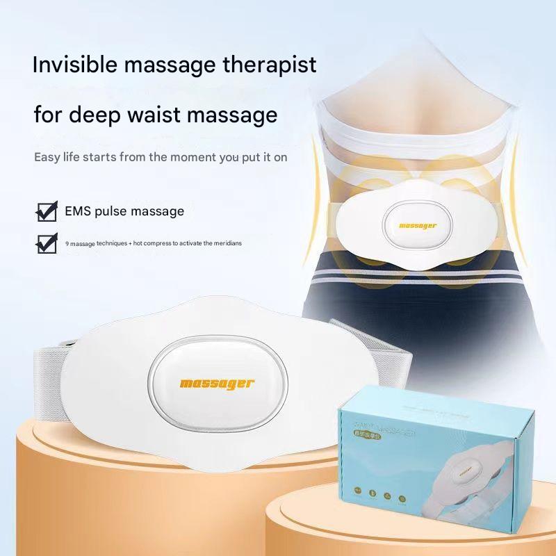 Close-up of heated massage belt switch