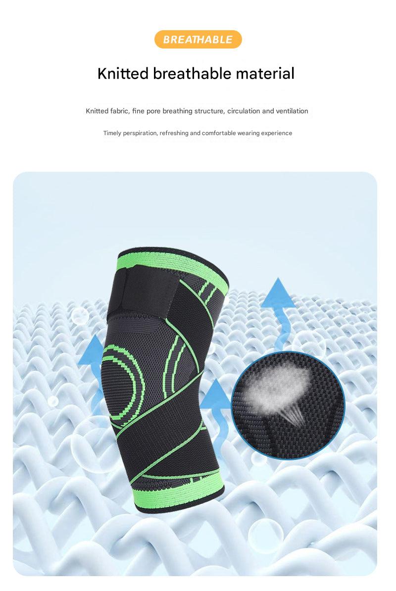 Bright orange knee brace for cycling