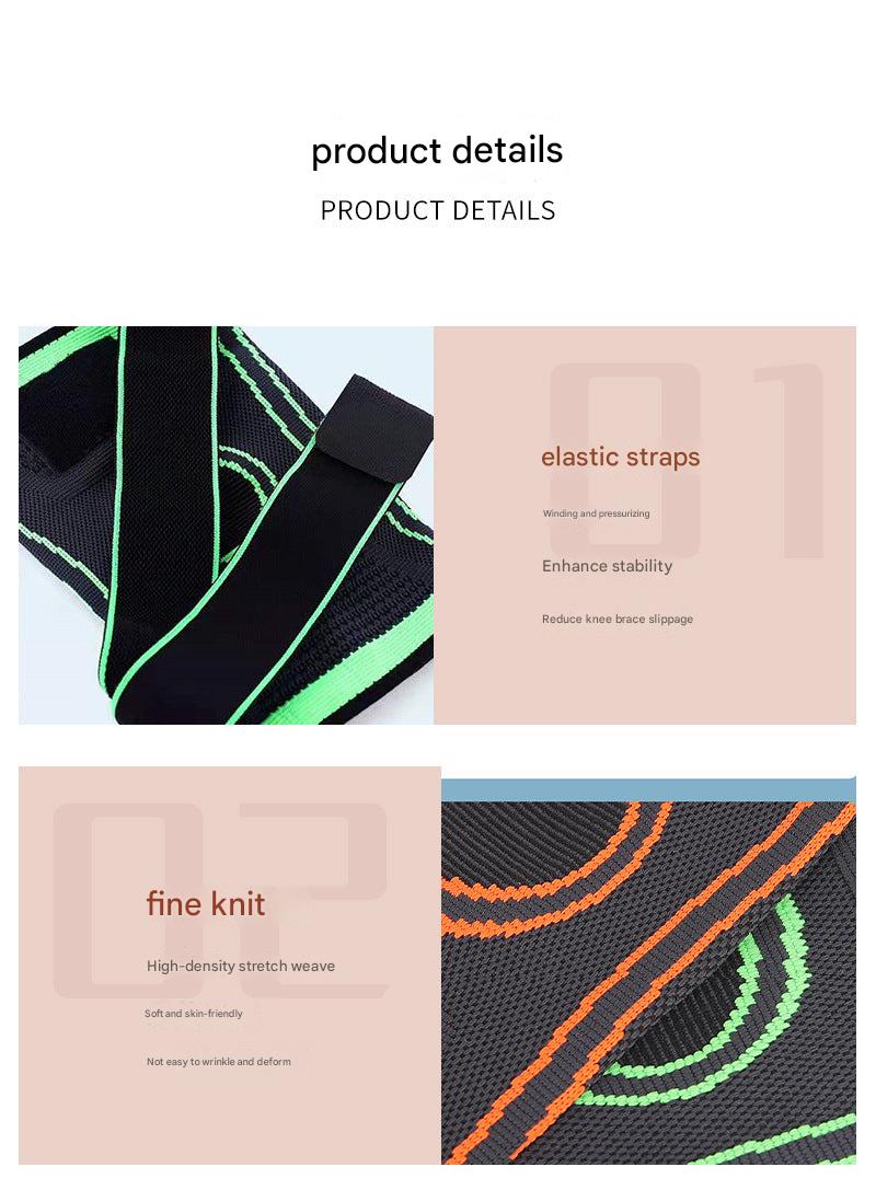 Different size options for knee support shown