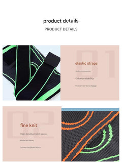 Different size options for knee support shown