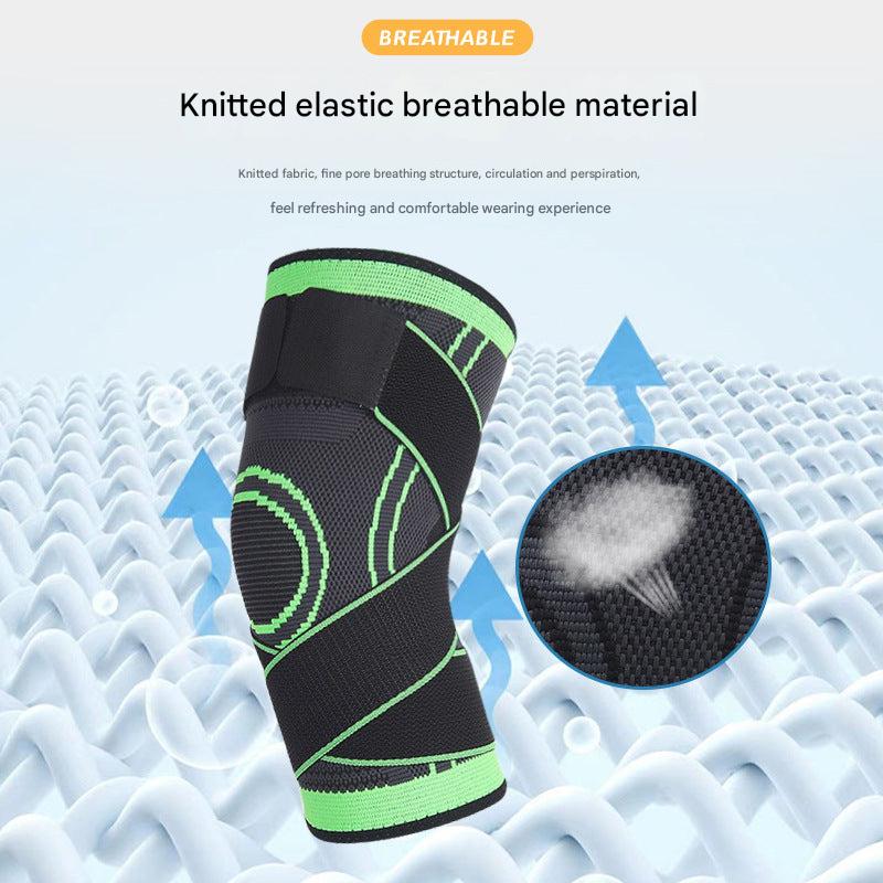 Bright orange knee brace for cycling