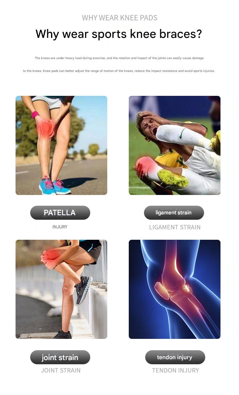Athlete using knee support during a run