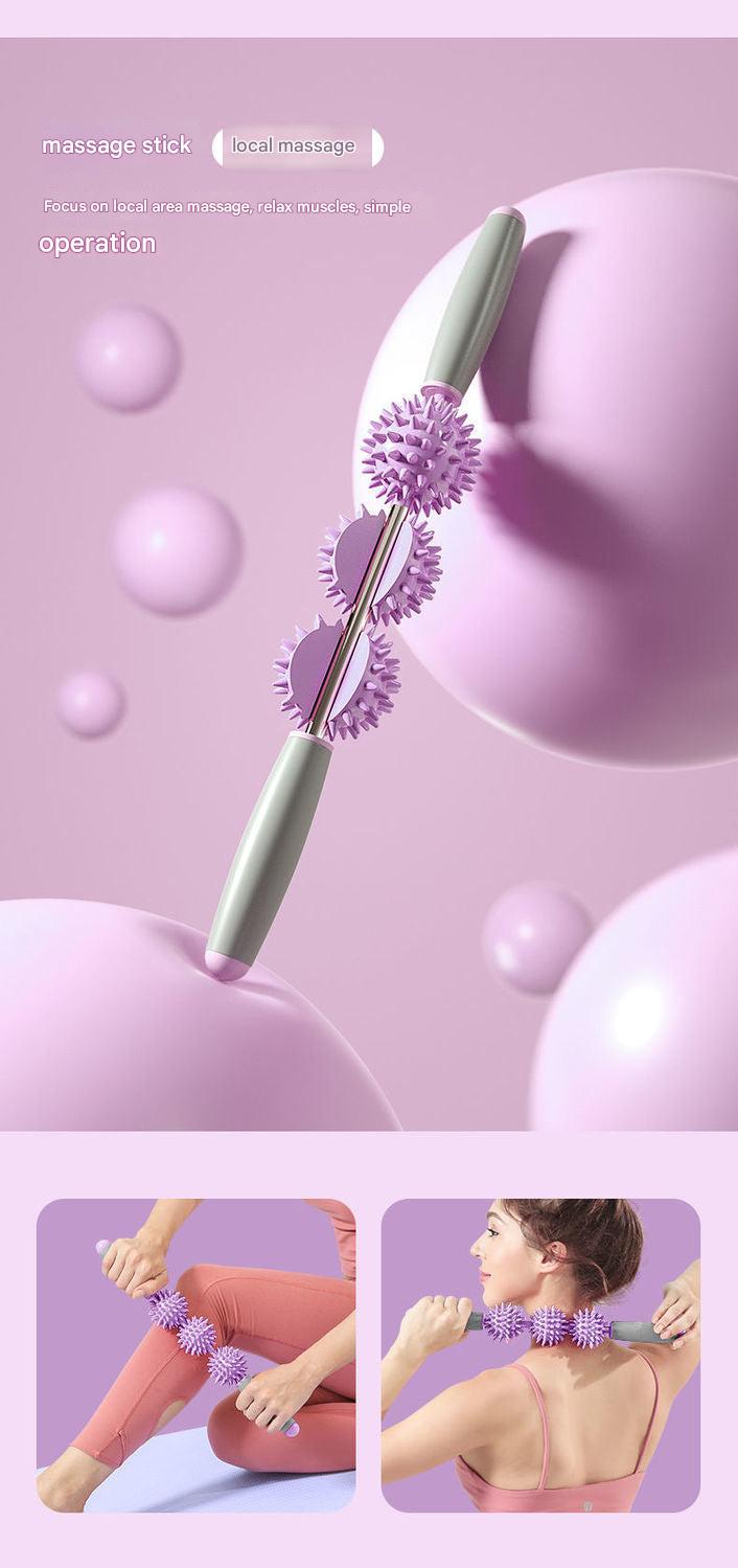 Foam roller yoga massage stick in purple