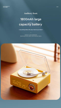 Compact Retro Bluetooth Speaker back view