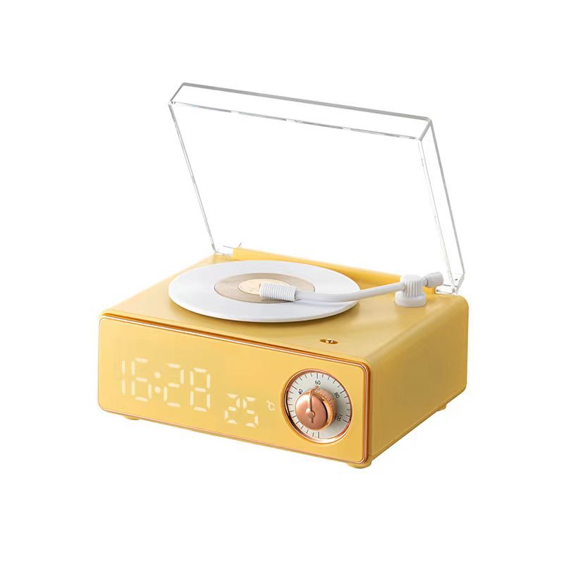 Compact Retro Bluetooth Speaker in use outdoors