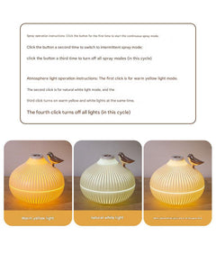 USB onion humidifier in use at night