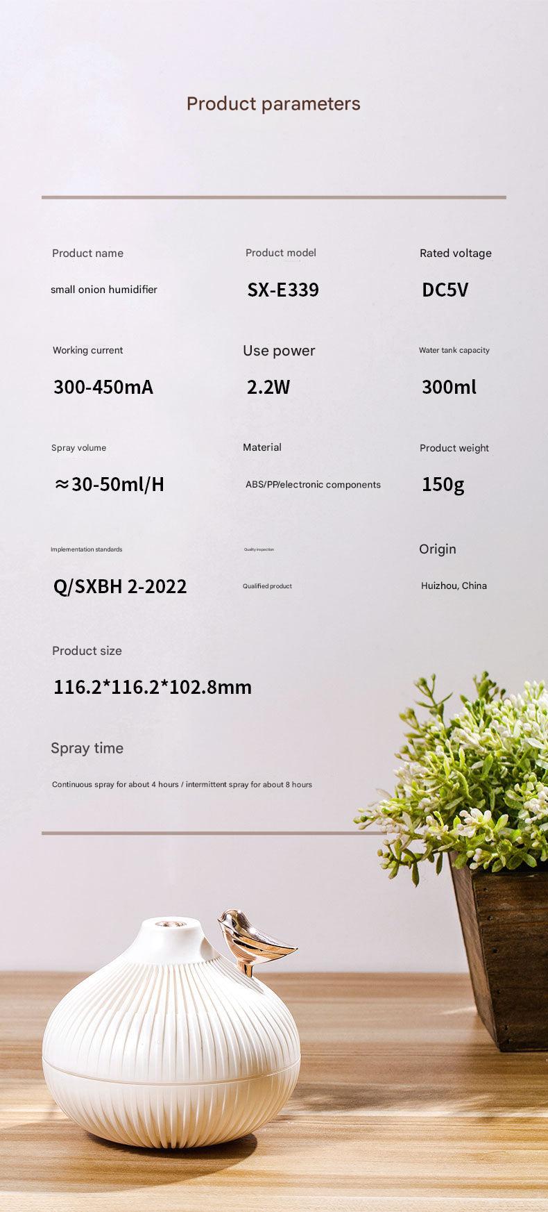 USB onion humidifier outdoor setting
