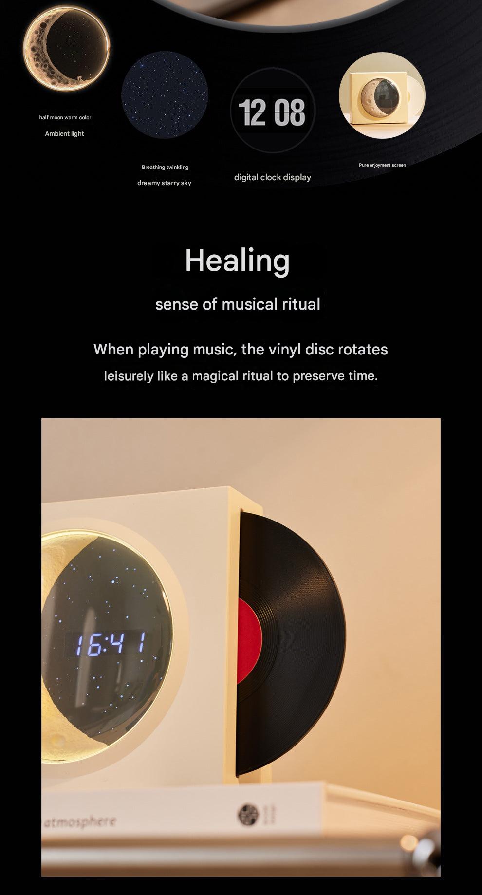 Compact design of retro vinyl record player
