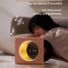 Moon Clock and Star Projector feature on vinyl player