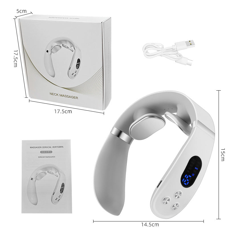 neck massager in use for relaxation