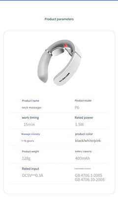 neat design of neck massager charging