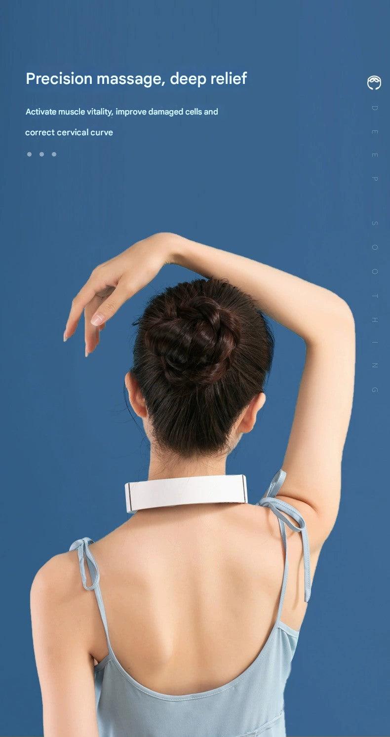 neck massager in use for relaxation