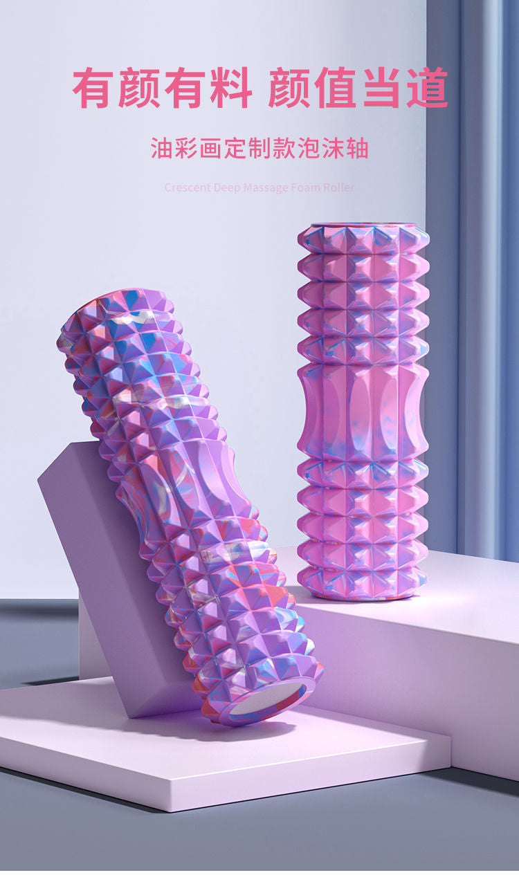 Durable foam roller on gym floor